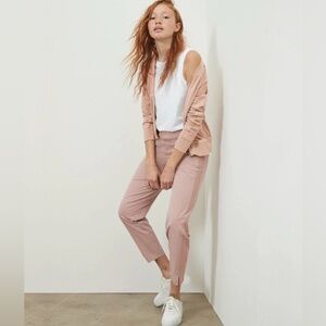 Athleta Brooklyn Textured Ankle Pants Women's Grain Camo Mocha Pink sz 14